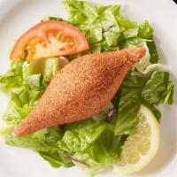 Kibbeh (1) · Finely ground meat and cracked wheat, shaped into a ball and stuffed with seasoned minced me...