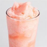 Strawberry Lemon Freeze · All-natural frozen lemonade blended with real strawberries. Tart & sweet.