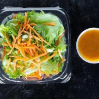 Carrot-Ginger Salad · romaine lettuce, carrot and a house-made carrot-ginger dressing - vegan and gluten free