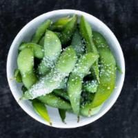 Salted Edamame · steamed soy beans with a shake of sea salt - vegan and gluten free