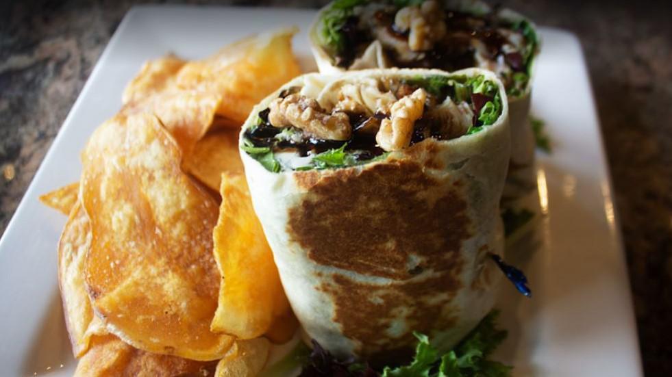 Traverse City · Grilled chicken, mixed greens, dried cherries, walnuts, Gorgonzola, and balsamic glaze.