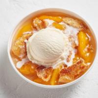 Double Cobbler · Sweet, juicy peaches tucked under a layer of flaky. pie crust topped with sugar crystals.. ~...