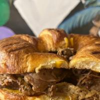 Beef & Cheddar · on a Croissant