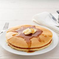 Hy-Vee Famous Pancakes · Two pancakes, butter and syrup (1180 cal.)
