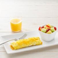 Cheesy Omelet* · Omelet with cheddar cheese. Served with fresh fruit (430 cal)
