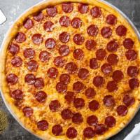 Power Of The Pepperoni Pizza · Pepperoni and mozzarella cheese baked on a hand-tossed dough