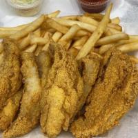 Ocean Perch 4Pc · Served with fries,bread,coleslaw