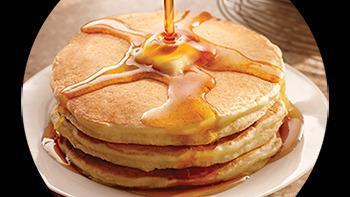 Original Hotcakes · our original recipe vanilla hotcakes served with butter and syrup, make it a blockbuster! ad...