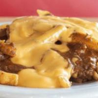 Chili Cheese Fries · big boy coney-style chili over fries topped with warm four-cheese sauce.
