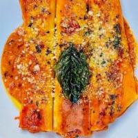 Four Cheese And Spinach Baked Cannelloni · Whipped Ricotta and Sautéed Spinach Stuffed, Hand-Rolled Cannelloni, Toscana Vodka Sauce (To...