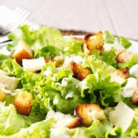 Caesar Salad · Vegetarian. Crisp romaine lettuce with croutons, Parmesan cheese & Caesar dressing.