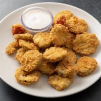Fried Pickles · Hand-breaded fried pickles served with housemade ranch.