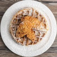 Chicken & Waffles · Classic Belgian with fried chicken tenders.