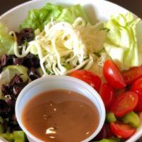 Side Salads · Greens, one cheese, three veggies, and your choice of dressing. 150+ cal.