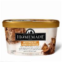Homemade Brand Milk Chocolate Peanut Butter Cup Ice Cream 48 Oz · 
