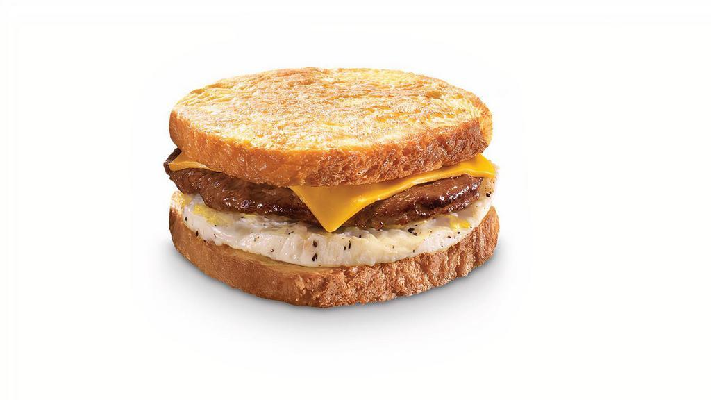 Sausage, Egg, And Cheese French Toast Sandwich · 