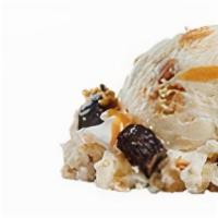 Almost Smores Frozen Custard Pints · A pint of rich vanilla frozen custard swirled with caramel, marshmallow and loaded with dark...