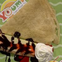 Fantastic New York · A made-from-scratch crepe with a slice of New York cheesecake. Includes your choice of toppi...