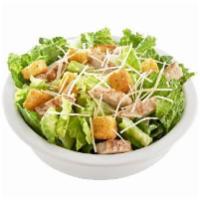 Small - Chicken Caesar Salad · Romaine lettuce, croutons, shredded parmesan cheese, grilled chicken and Caesar dressing.