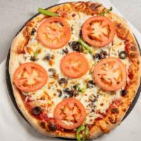 Party Tray Traditional Vegetarian · Mushrooms, onions, green peppers, black olives and fresh tomatoes, and our special blend of ...