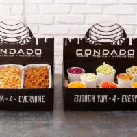 15 Person Party Box · 15-person BYO taco box comes with tortilla shells, your choice of two proteins, two sauces a...