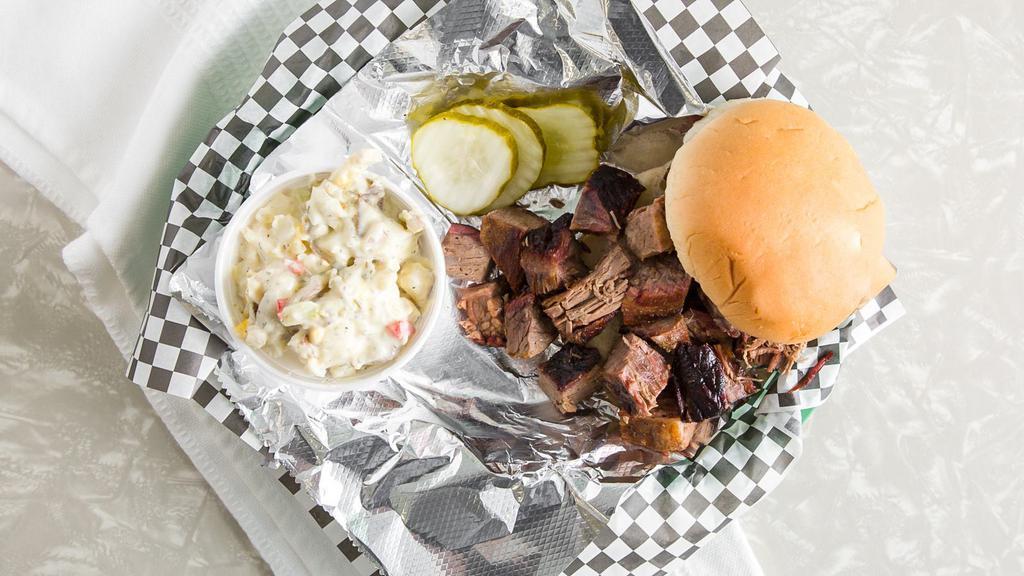 Burnt End · Our famous Burnt Ends seasoned to perfection on a bun