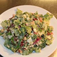Sm Chop Salad · romaine, radicchio, egg, tomato, cucumber, ceci, gorgonzola, Dijon red wine vinaigrette (Thi...
