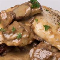 Chicken Marsala · Owners’ favorites. Oven-roasted chicken breasts in a marsala wine cream sauce with mushrooms...