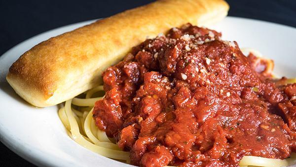 Kids' Spaghetti With Meat Sauce · Does not include salad garlic bread or drink.