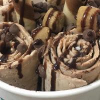 Chocolate Coma · Vanilla	 Base,
	
Mixed Ins:
browies,	
	
	
Toppings	:
choc waffer rolls	/
cookie dough	/
choc...