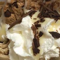 Morning Call · Coffee	Base,
	
Mixed Ins:
Choc. Chip Cookie	/
	
	
Toppings	:
Whipped Cream	/
Dark Choc. Shav...