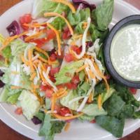 Cantina Side Salad · A blend of lettuce, cheddar and jack cheeses and diced tomatoes.