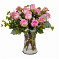 Pink Beauties · Send your sweetheart a sweet arrangement of a dozen pink roses, signifying grace and poetic ...