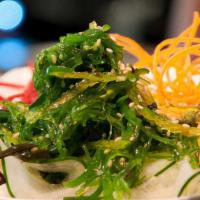 Seaweed Salad · Assorted seaweeds and radish marinated in sesame vinegar dressing.