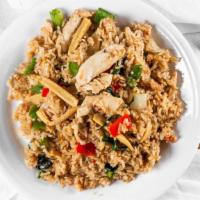 Basil Fried Rice · Hot and spicy. Basil leaves, hot peppers, bamboo shoots, baby corn and onion stir-fried with...