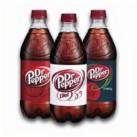 Pepper Bottled Products, 20Oz · Choose between Dr. Pepper, Diet Dr. Pepper, Dr. Pepper Zero, and Dr. Pepper Cherry