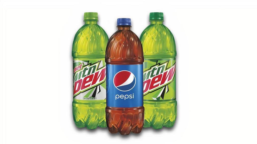 Pepsi Products, 1-Liter · Choose between Pepsi, Diet Pepsi, Mtn Dew, and Diet Mtn Dew
