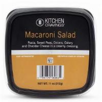 Macaroni Salad 11Oz · Pasta, Sweet Peas, Onions, Celery and Cheddar Cheese in a creamy dressing