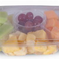 Fruit Tray · Fruit Tray with grapes, cantaloupe, honeydew and pineapple