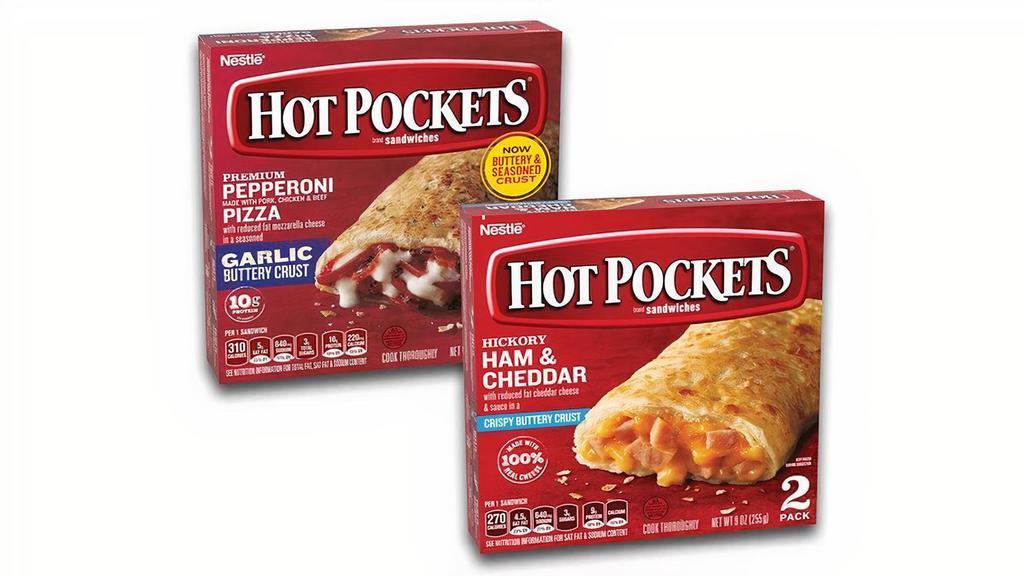 Hot Pockets  · Choose between Pepperoni and Ham & Cheddar