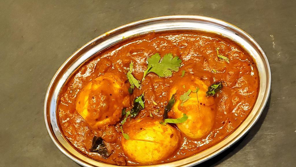 Egg Masala · Boiled eggs cooked with homemade mild tangy gravy.