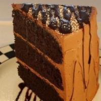 Seriously Big Chocolate Cake · Our famous three layer cake.