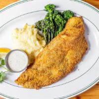 Birch'S Walleye · Gluten free. Choice of herb crusted or broiled. grilled asparagus, corn & wild rice mash, ho...