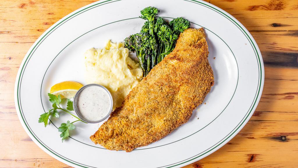 Birch'S Walleye · Gluten free. Choice of herb crusted or broiled. grilled asparagus, corn & wild rice mash, house tartar sauce.