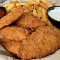 Chicken Tenders · Lightly breaded and fried, served with French Fries