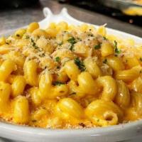 Moe'S Classic Mac N Cheese · 4-Cheese Blend, Heavy Cream all tossed with Cavatappi Noodles and topped with toasted Panko ...