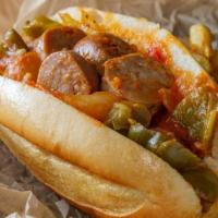 Deluxe Hot Sub · Zesty Italian sausage layered with pepperoni, grilled peppers, onions and mushrooms with mar...