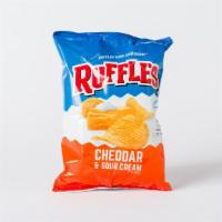 Ruffles Cheddar Sour Cream 2.5 Oz · Combination of a mild sharpness of real cheddar cheese with zesty sour cream to produce a un...
