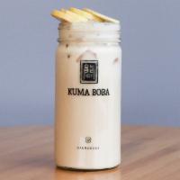 Banana Milk Tea · Fresh bananas blended with our delicious Kuma milk tea.