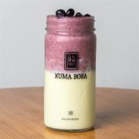 Blueberry Avocado Smoothie · Avocado, blueberries, and blackberries blended together to form a rich creamy smoothie.